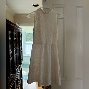 Aqua white mini dress